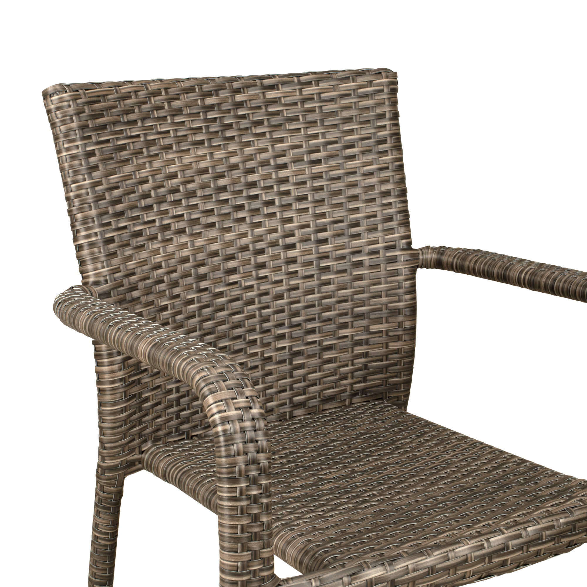 Gastronomiestuhl Outdoor Basato mixed brown - Sitzflaeche