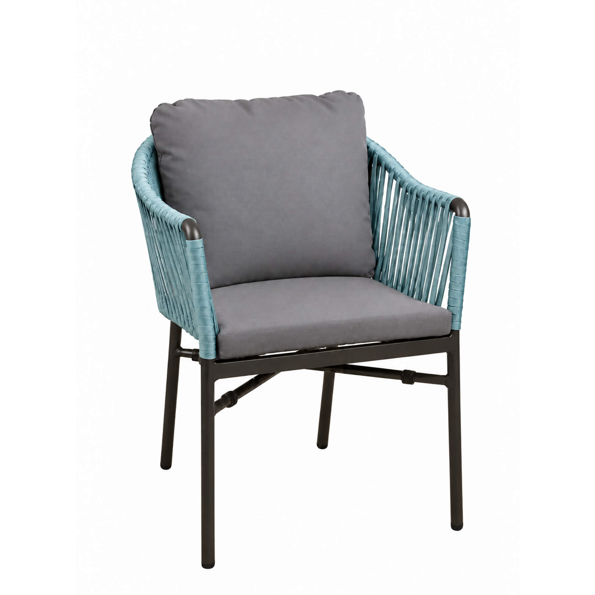 graues Outdoorkissen auf Ramila Tiffany in einem weißem Raum Quick Dry Foam dark grey Kissen