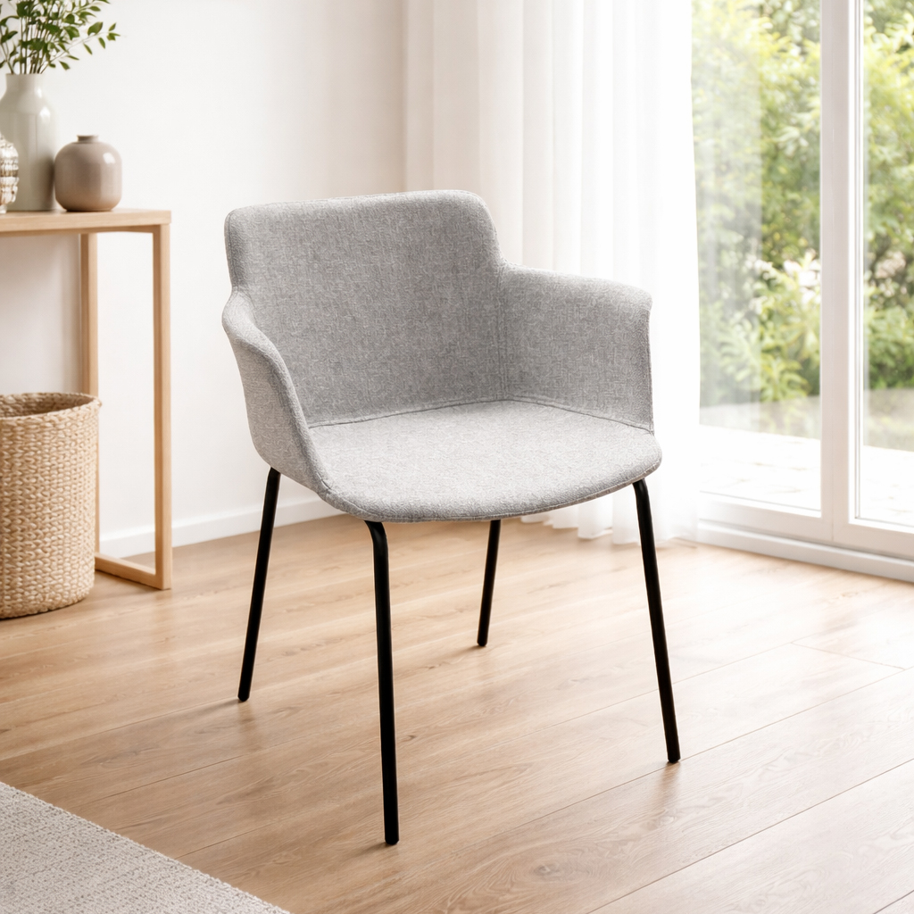 Vollpolsterstuhl Foma 822 Grey – Milieubild Einzeln