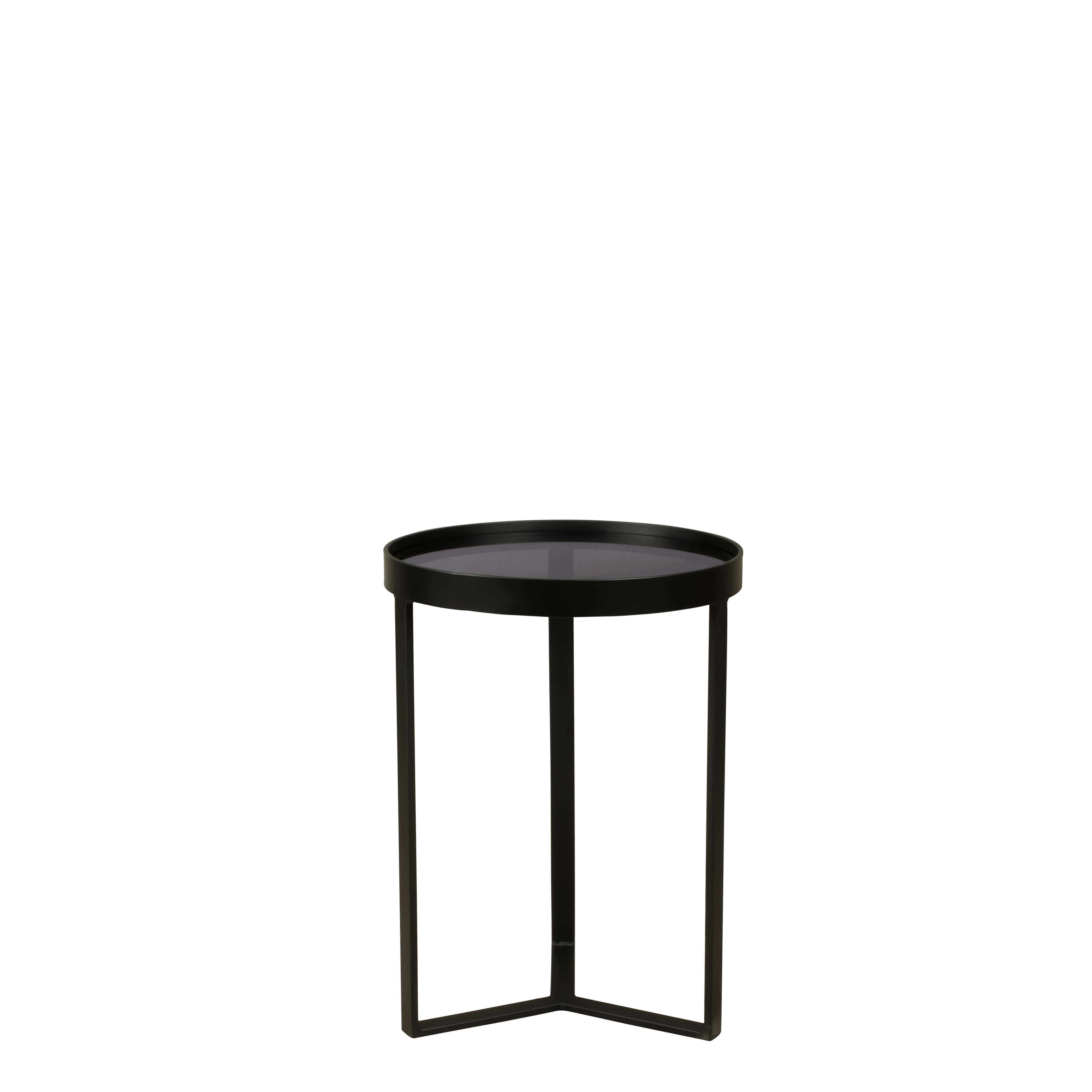 C3 BLK Glass 40 55 Beistelltisch – Ansicht1