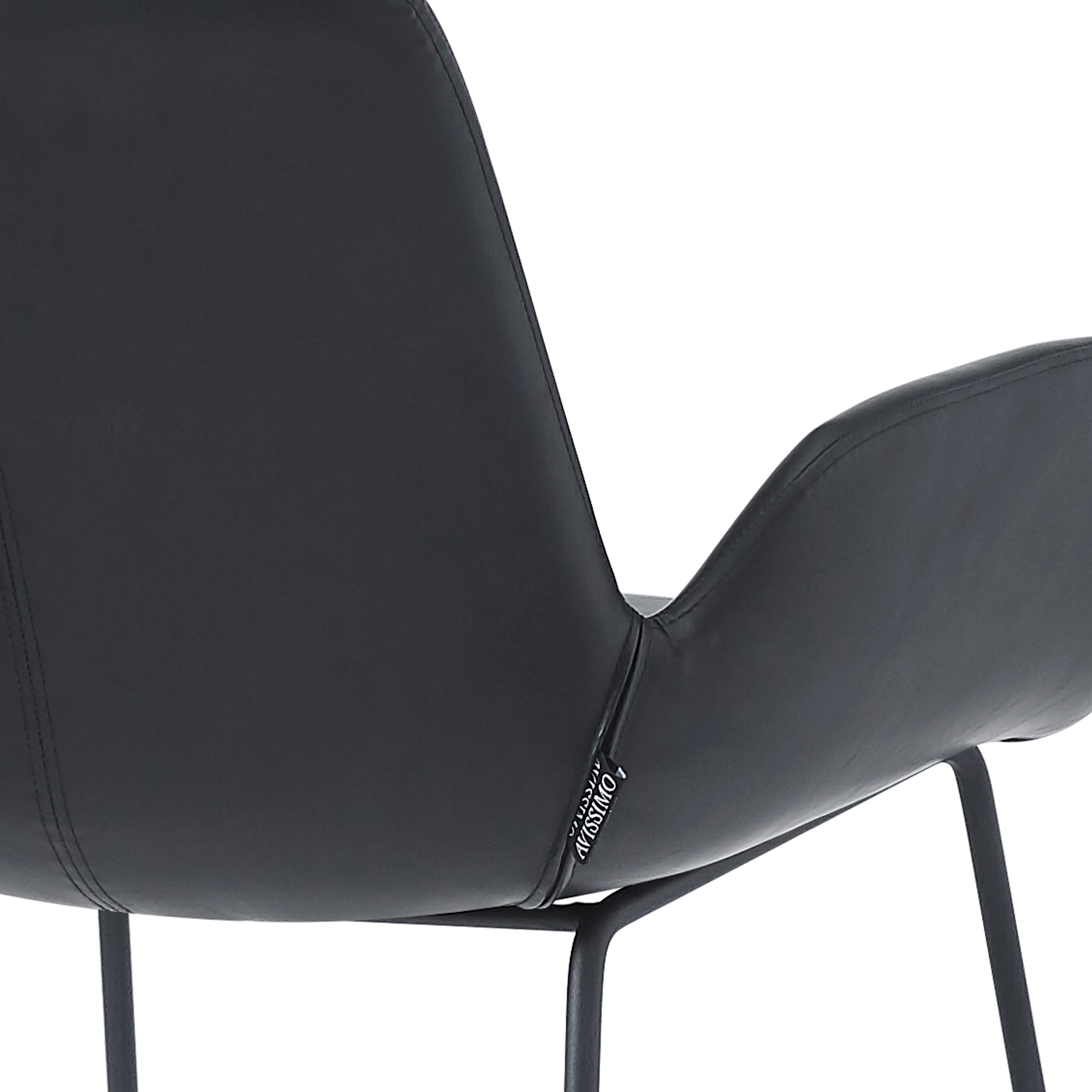 Rito Antique Black Indoorstuhl mit Armlehnen und Vollpolsterung – Rueckenteil