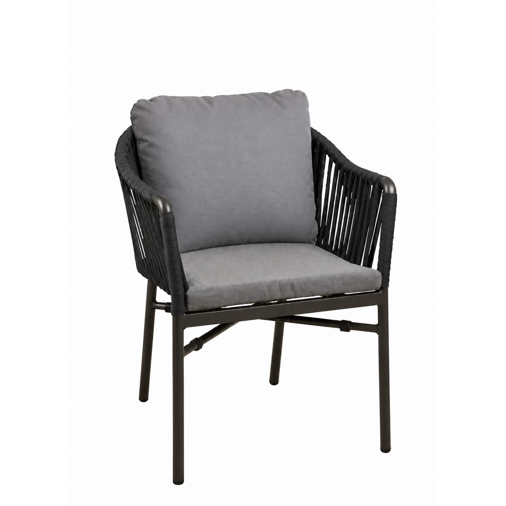 graues Outdoorkissen auf Ramila dark grey in einem weißem Raum Quick Dry Foam dark grey Kissen