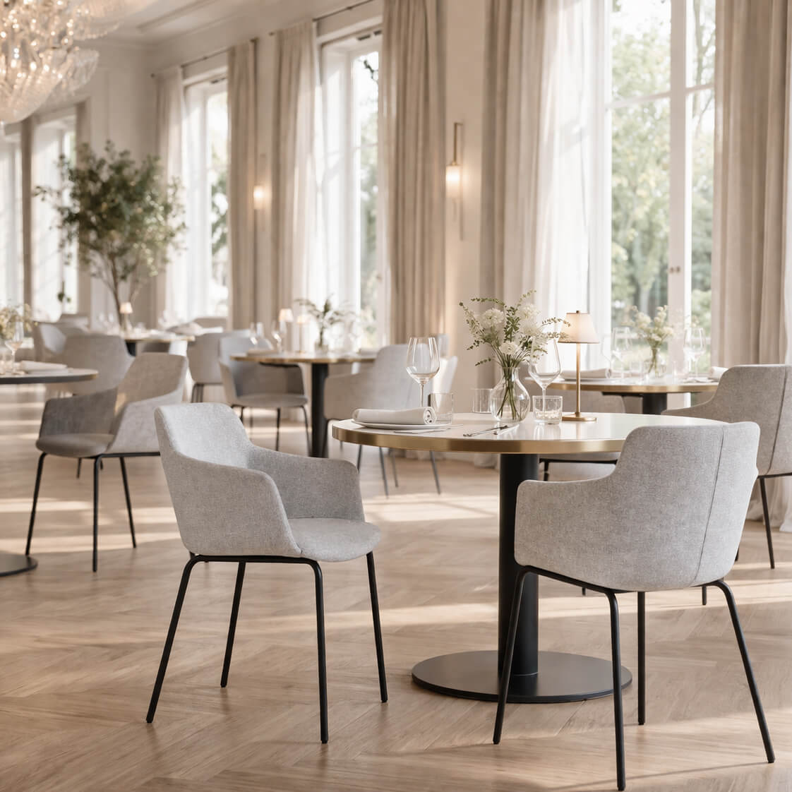 Foma 822 Vollpolsterstuhl für Gastronomie – Milieubild Restaurant