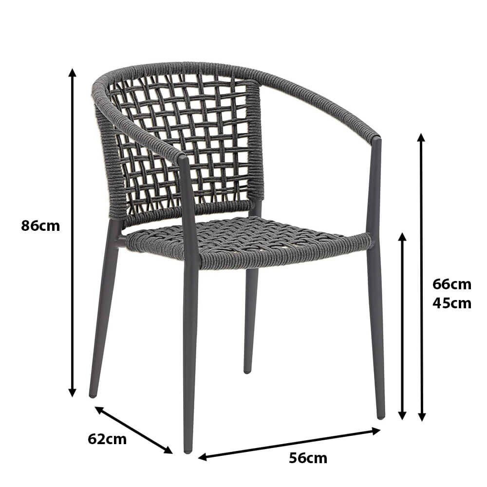 Outdoorstuhl Calderas Grey Ma?e Outdoorstuhl Calderas Grey Ma?e
