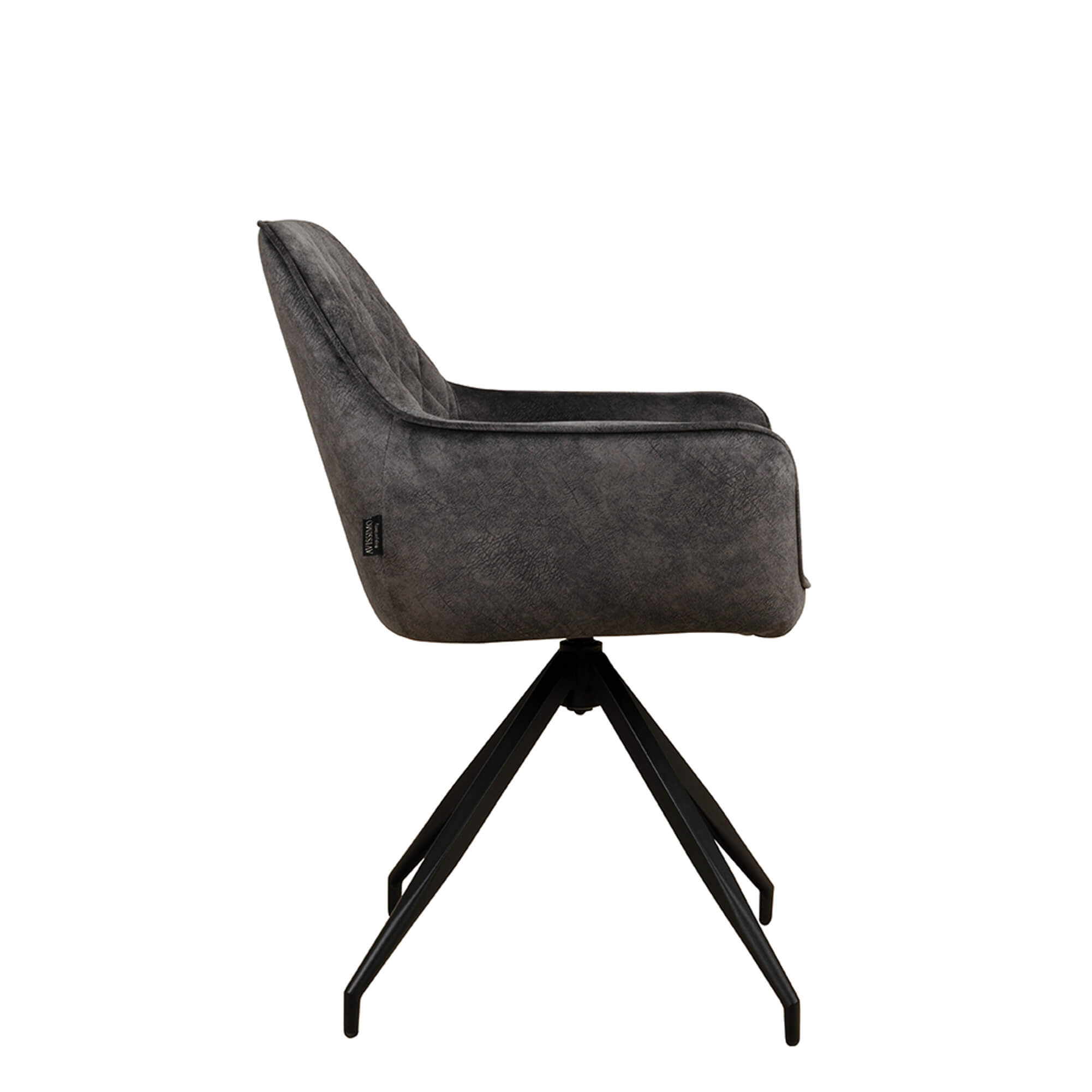 Gastronomiestuehle Polsterstuehle mit Drehgestell Lenoro Marble 804 Velour - Seitenansicht