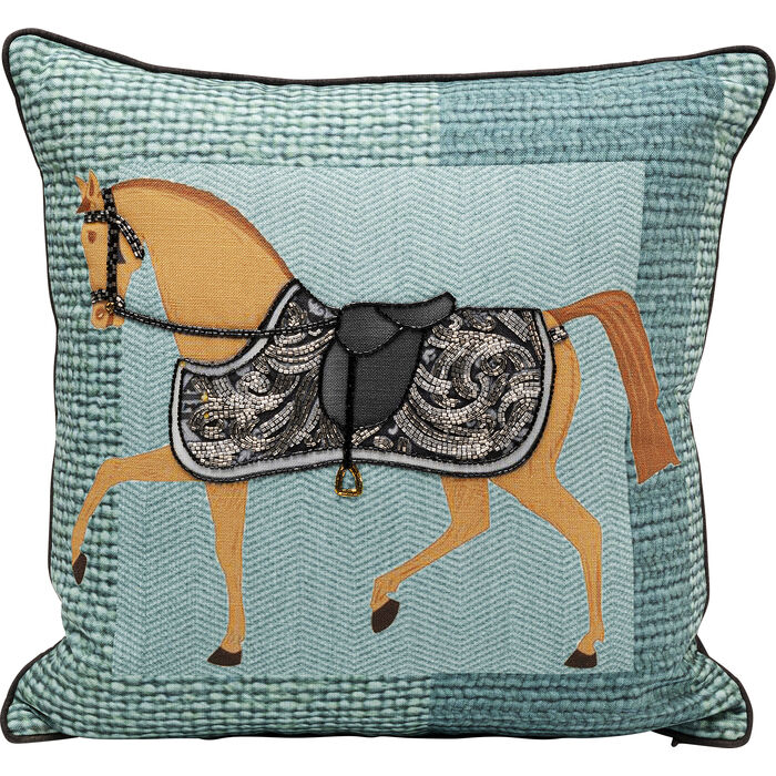 KARE-57277-700x700 Kissen Show Horse Plaid 45x45cm
