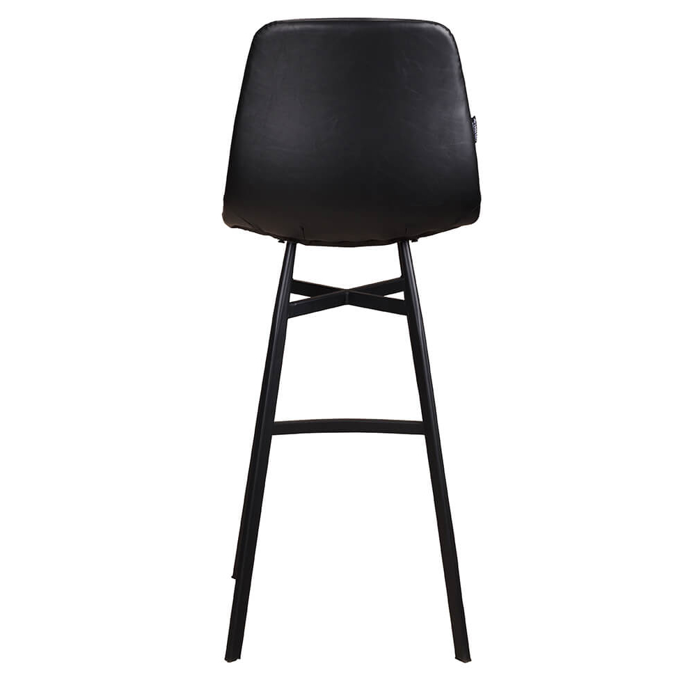 Polsterbarhocker_Metallgestell_Jones-Bar-Antique-Black_95 „Polsterbarhocker Jones-Bar mit schwarzem Kunstleder und anthrazitfarbenem Aluminiumgestell“