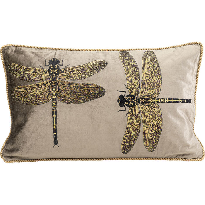 KARE-55240-700x700 Kissen Glitter Dragonfly Braun 50x30cm