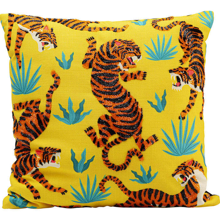 KARE-57271-700x700 Kissen Tiger Love Gelb 45x45cm