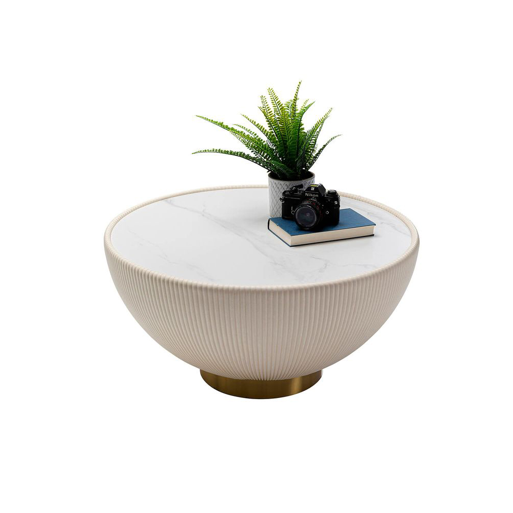 Couchtisch Endless Vegas Weiß Ø71cm