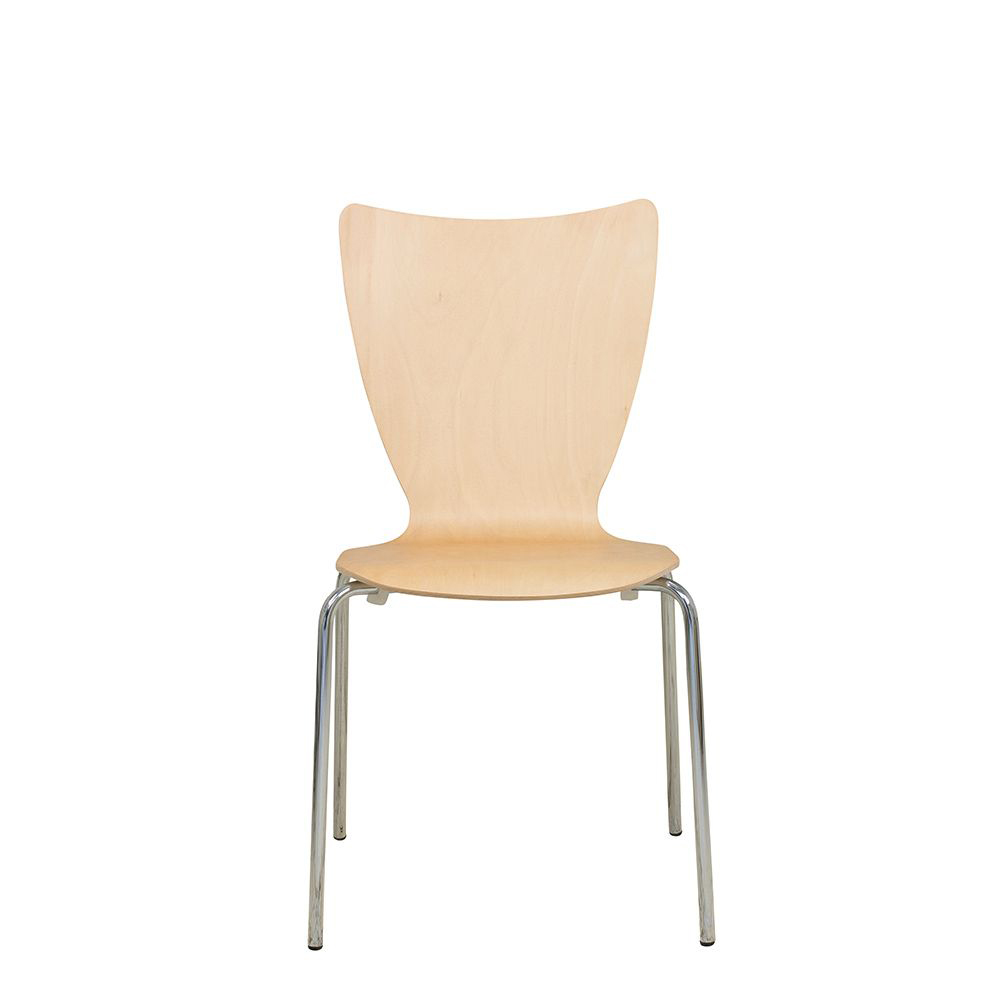 Konferenzstuhl Eruno-1200-30 Beizton: Buche natur Frontansicht