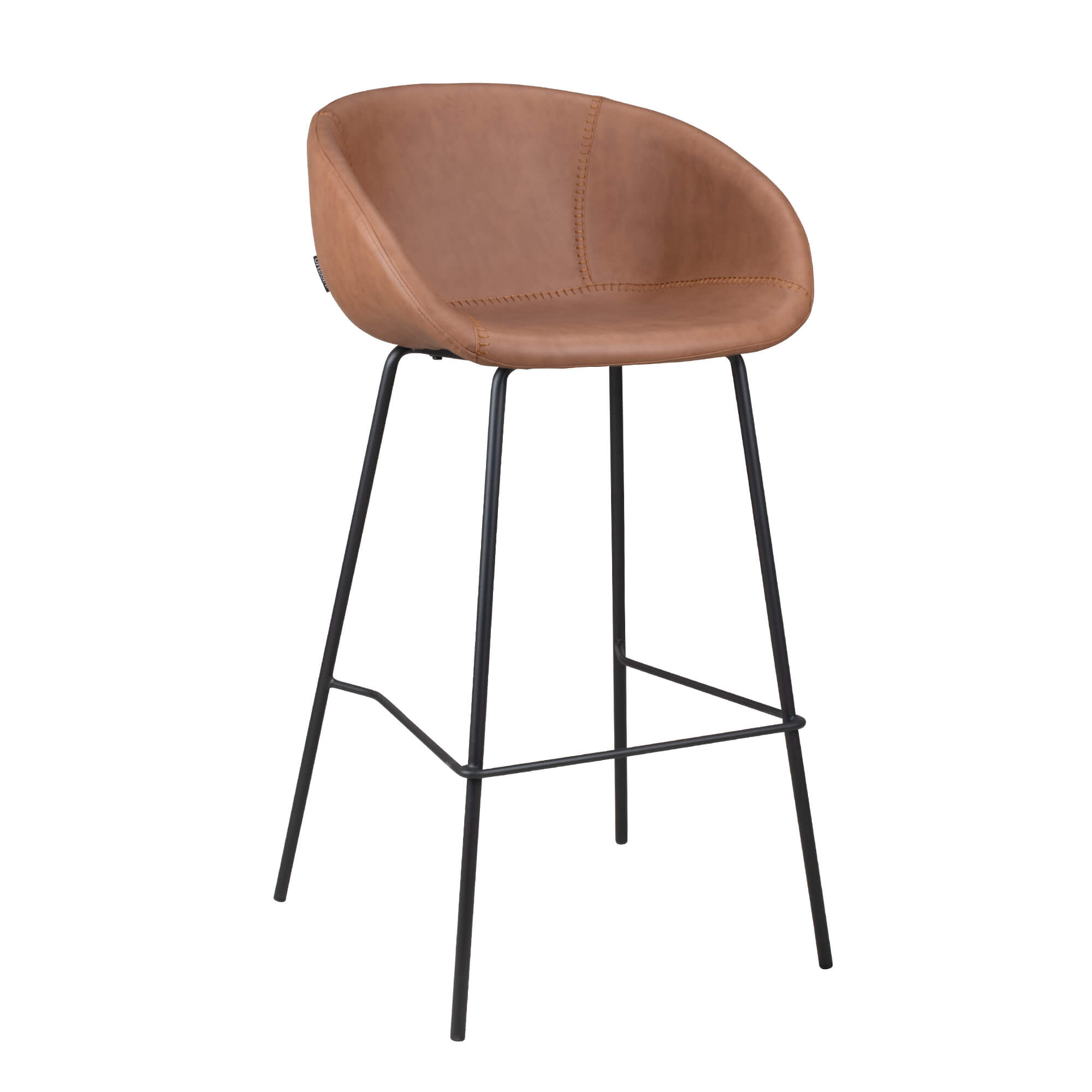 Gastronomiestuhl Barhocker Estara Brown - Vorderansicht