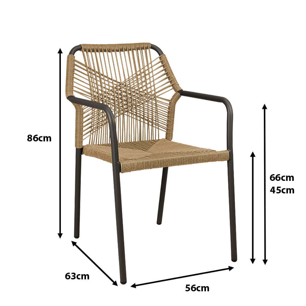 Outdoorstuhl Lagunas Wheat Maße
