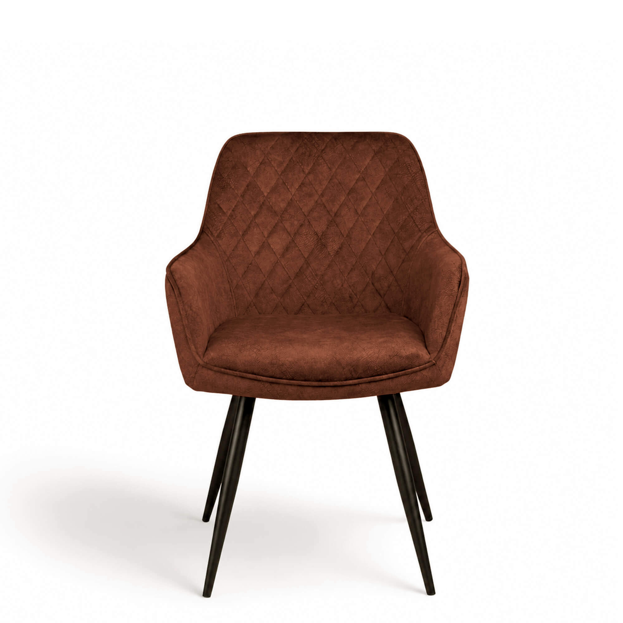 Gastronomiestuehle Polsterstuehle mit 4-Bein-Gestell Lenoro Marble 300 Velour - Frontal
