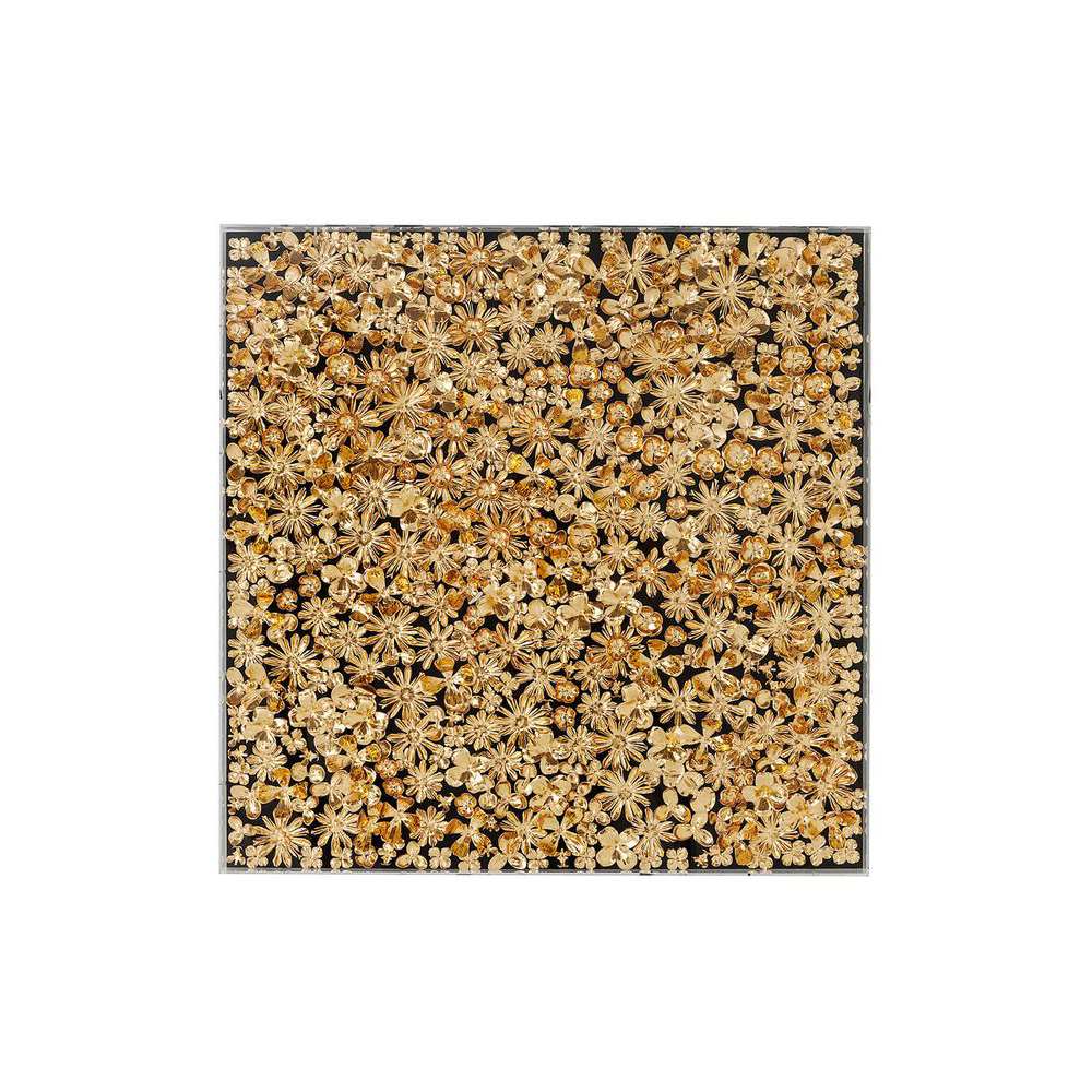 39249 Deko Rahmen Gold Flower
