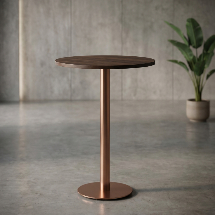 tischgestell_gastronomie_marino_copper_400_h_milieubild_einzeln Marino Copper 400 H kupferfarbenes Tischgestell – Milieubild Einzeln