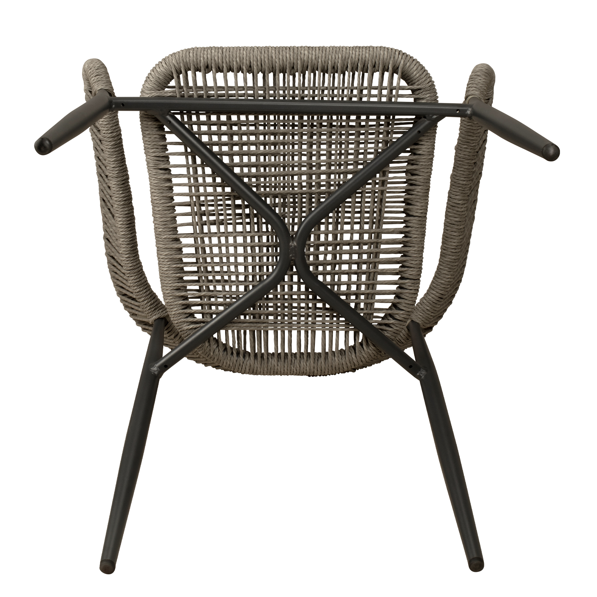 Jacora Silver-Grey Outdoorstuhl mit Geflecht – Detail Gestell