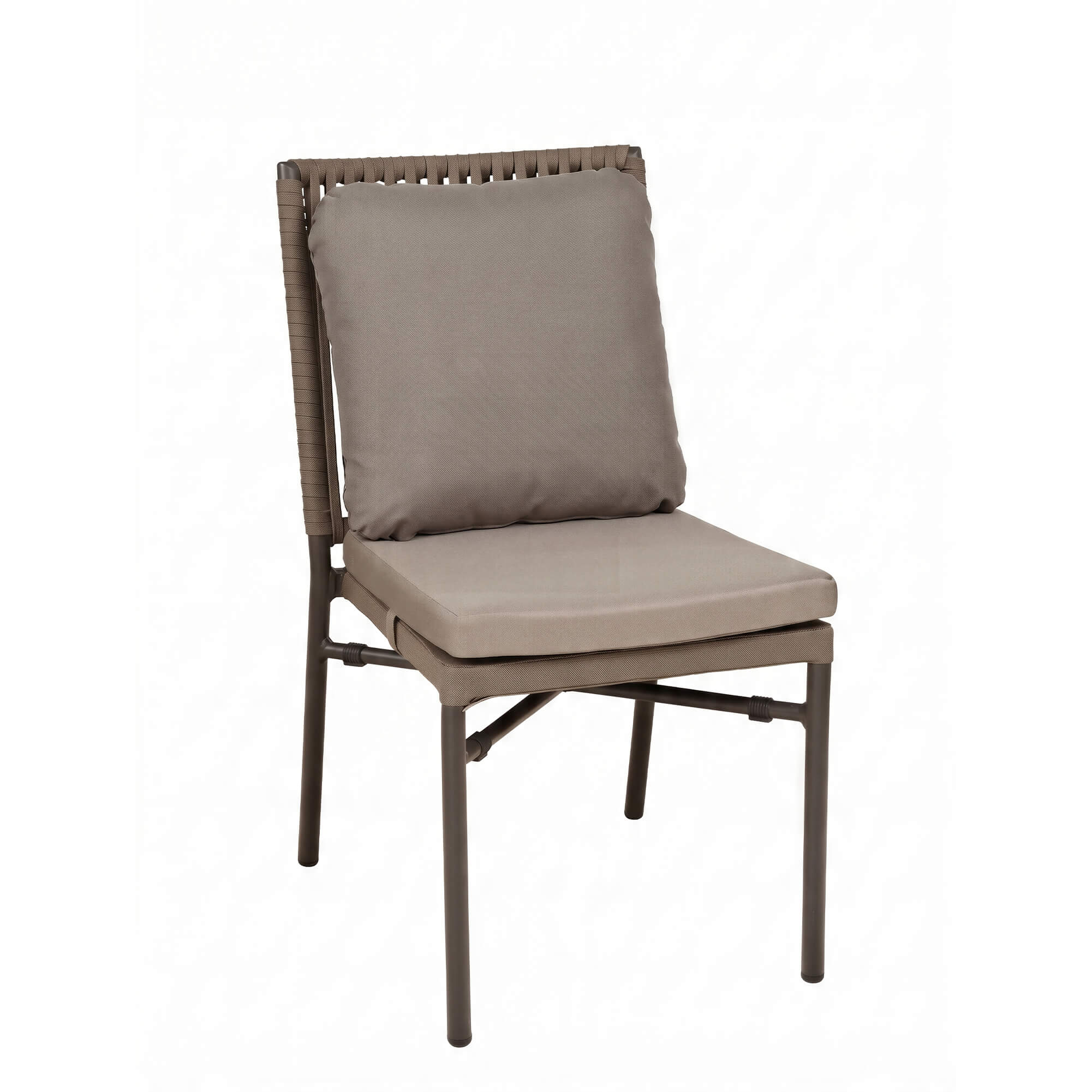 taupe Outdoorkissen auf Lomano taupe in einem weißem Raum Quick Dry Foam taupe Kissen