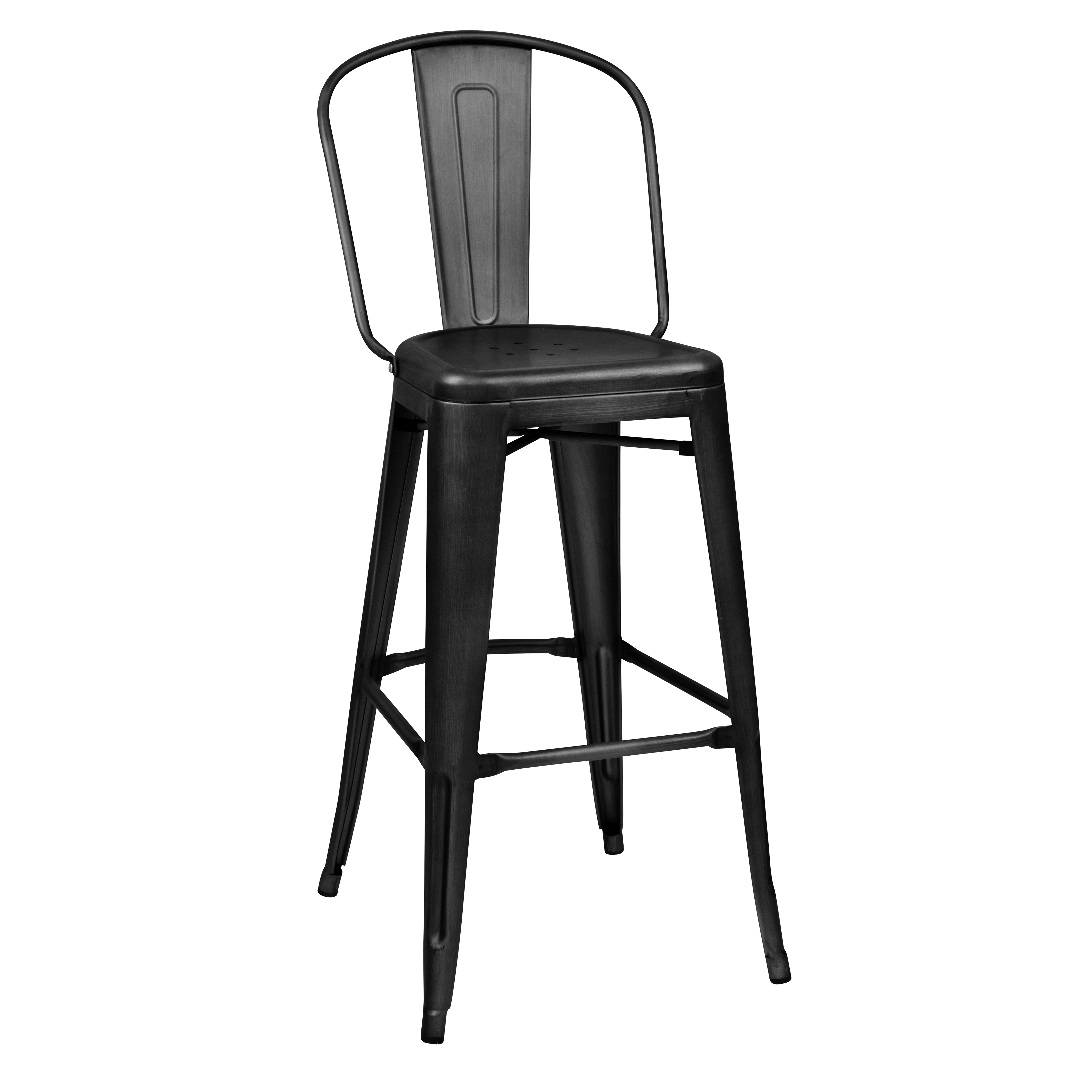 Gastronomiestuehle Industrial Design Toxor RL Bar schwarz - Vorderansicht