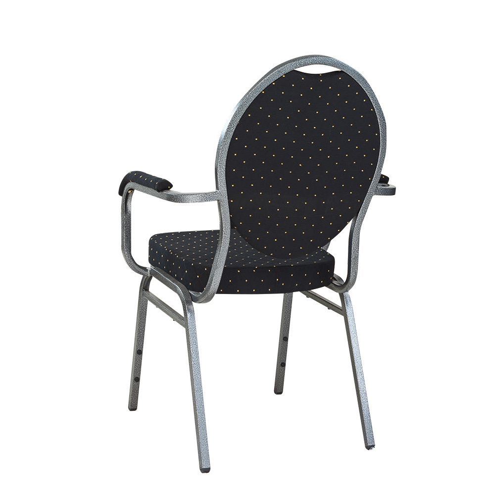 Dekor: Hammerschlag Anthrazit/Bezug: Schwarz mit Punkten