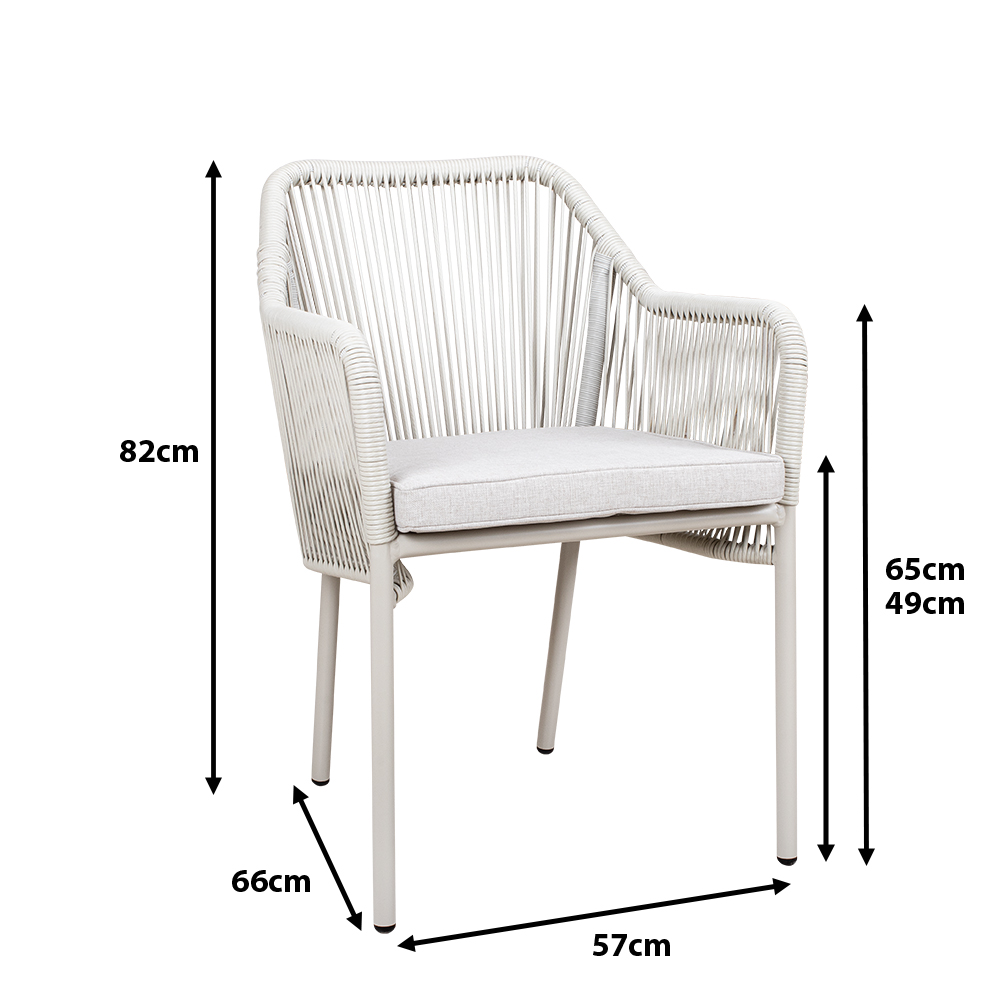 Outdoorstuhl Baleris Greige Ma?e Outdoorstuhl Baleris Greige Ma?e