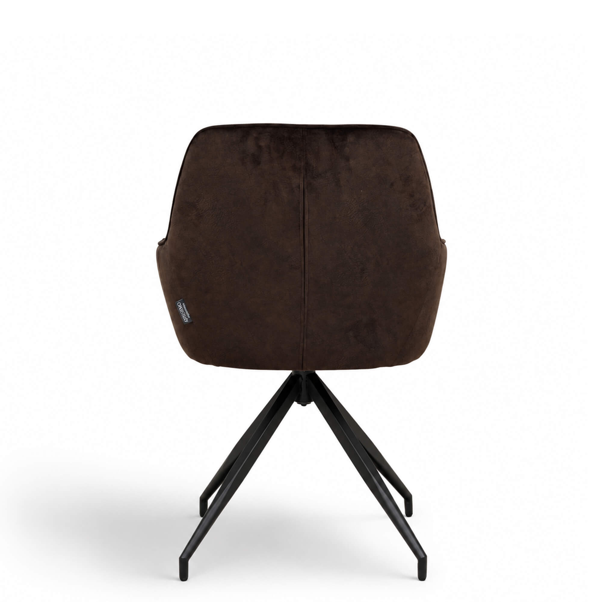 Gastronomiestuehle Polsterstuehle mit Drehgestell Lenoro Marble 106 Velour - Rueckansicht