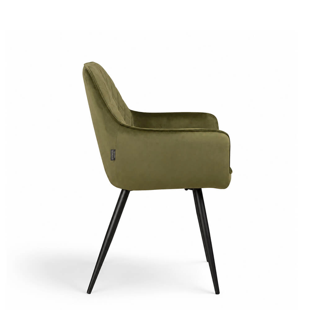 Gastronomiestuehle Polsterstuehle mit Armlehne Lenoro Quartz-503 Velour - Seitenansicht