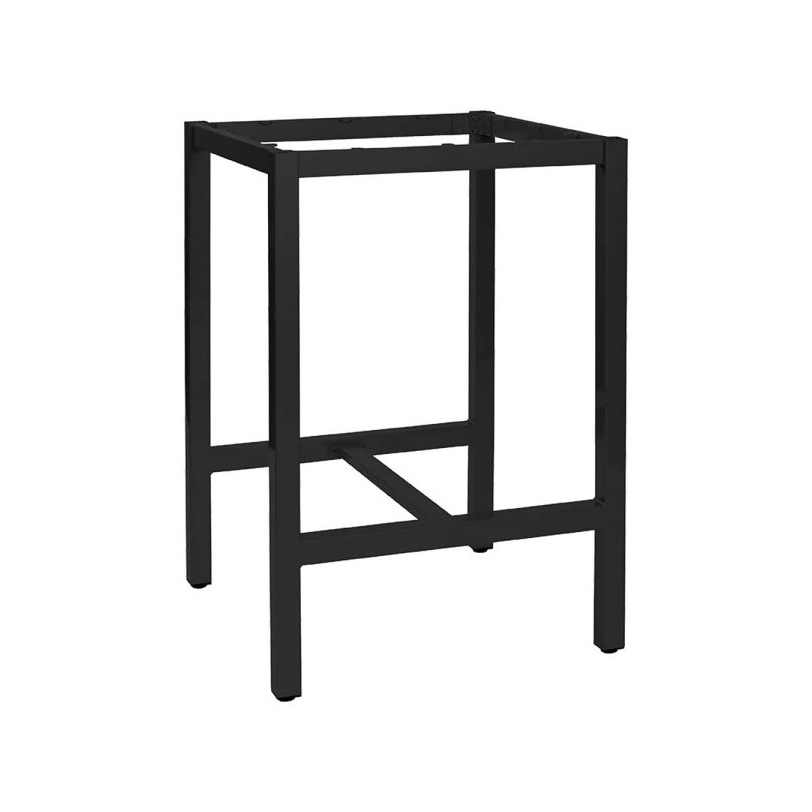 Lexo-High-Anthrazit-80x80 Outdoortischgestell Lexo 80x80 High aus Aluminium in Anthrazit – wetterfestes Gastrogestell für Außenbereiche