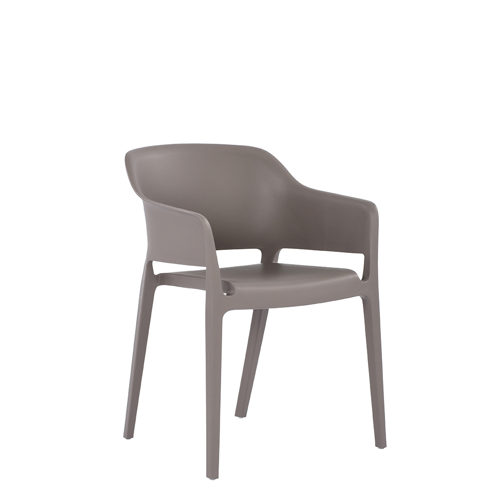 Gastronomiestuhl_Outdoorstuhl_FOMA-1789-taupe_v Kunststoffstuhl FOMA 1798 Taupe