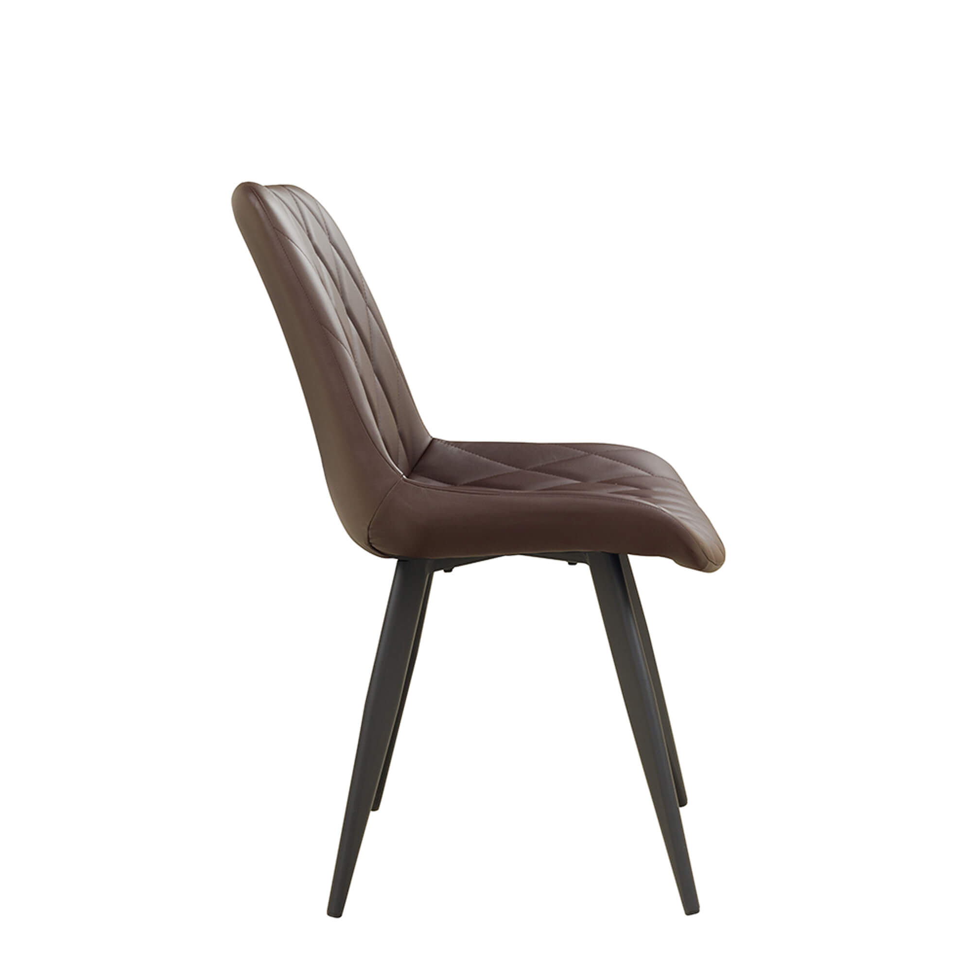 Rombo-braun_seite_1000px Polsterstuhl Rombo Brown