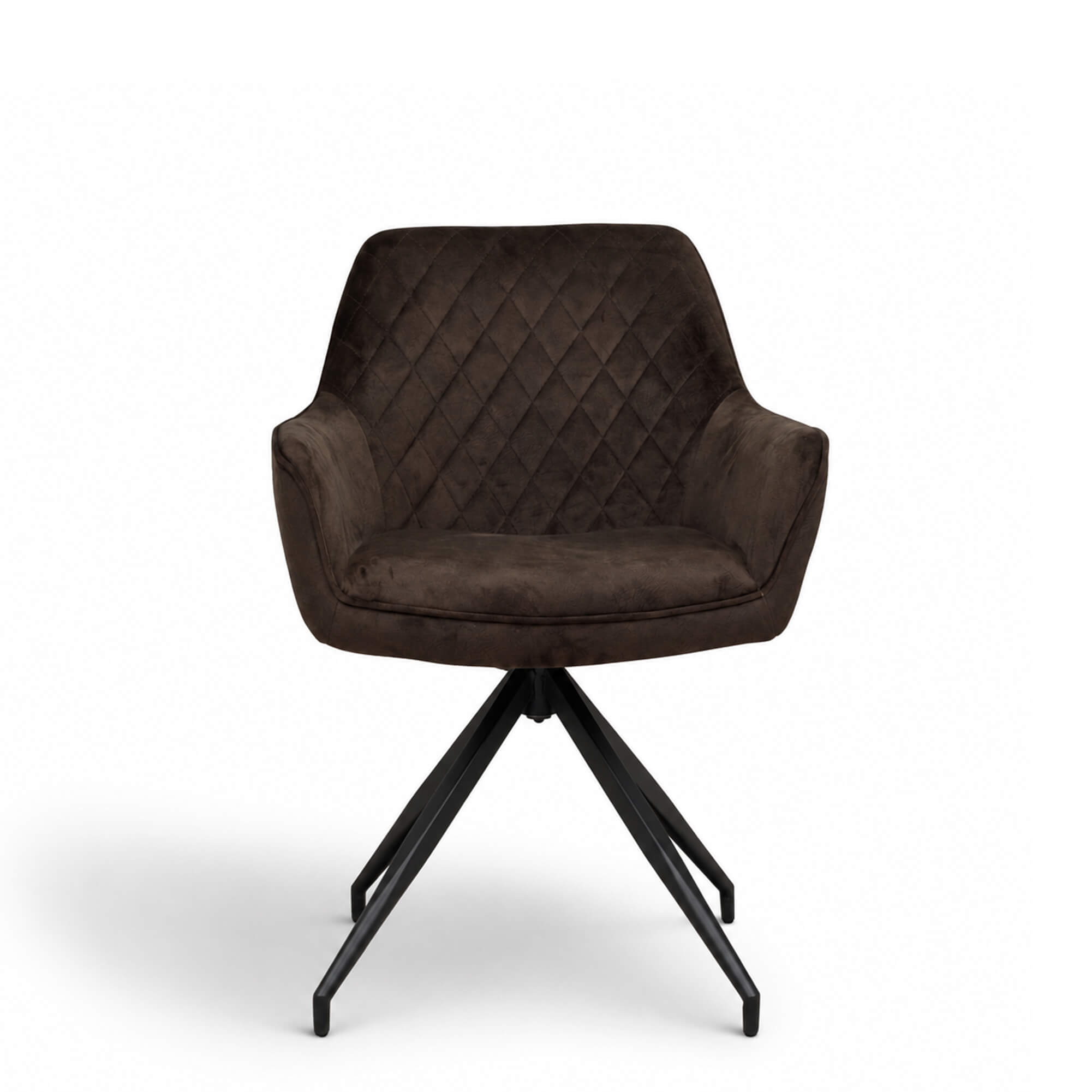Gastronomiestuehle Polsterstuehle mit Drehgestell Lenoro Marble 106 Velour - Frontal