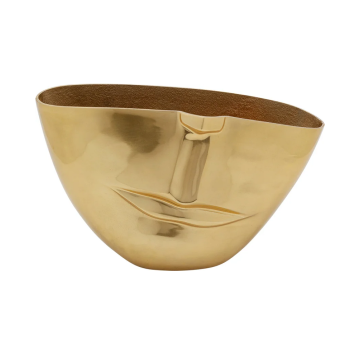Vase Half Face Gold 46cm