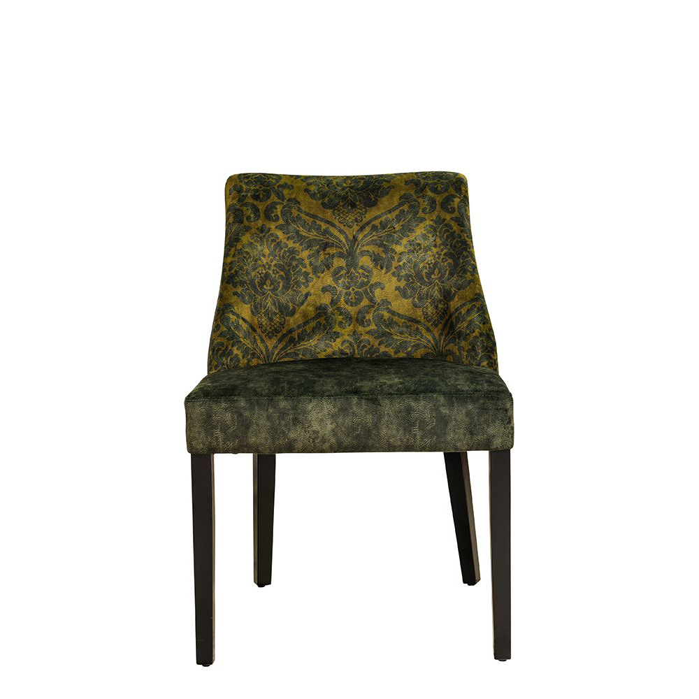 Nirovo_PND1_Sitz_A3943-gelb_Rue_A3958-Flower_frontal_1000px Beizton: Wenge | Sitz: A3943-gelb | Rücken: A3958-Flower