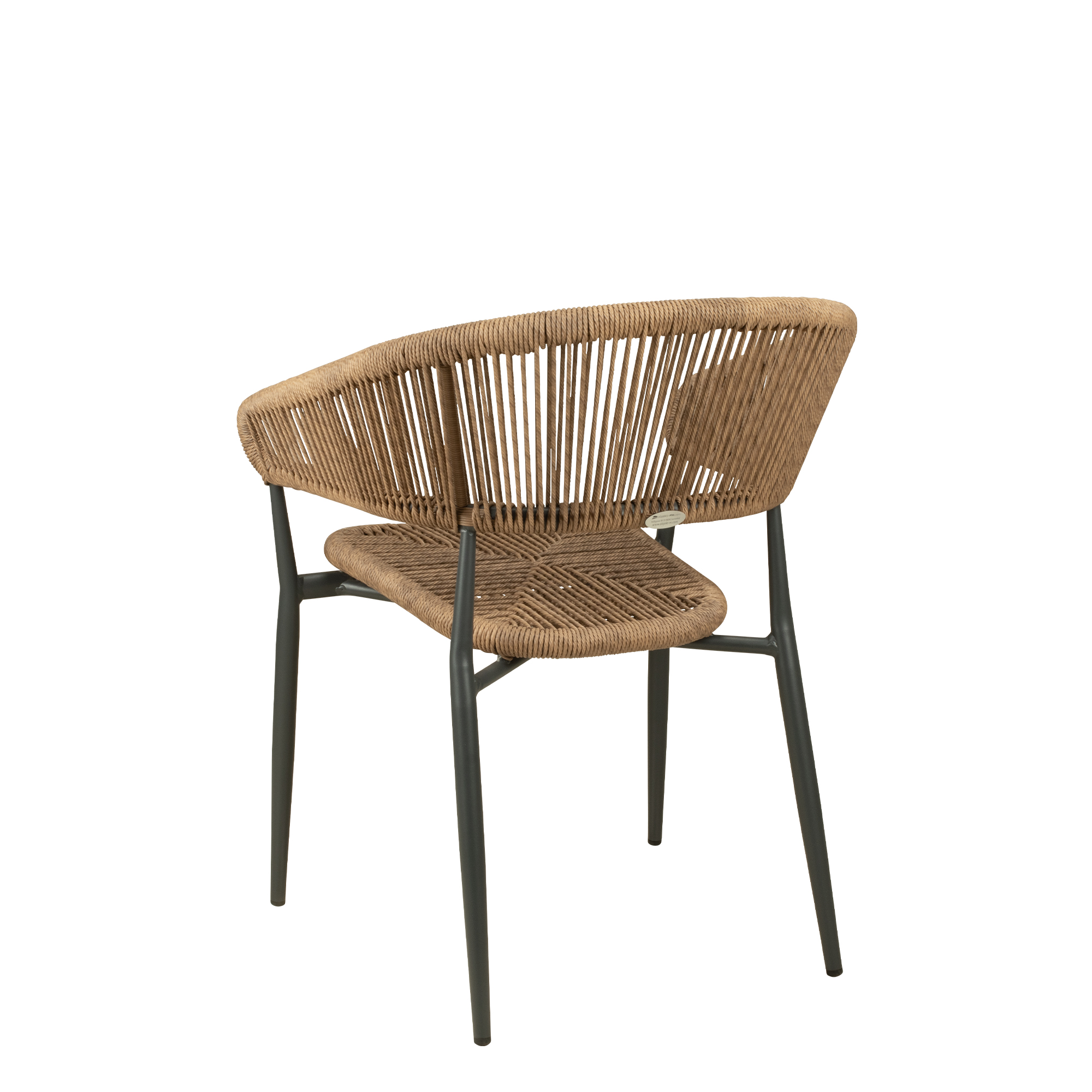 Jacora wheat Outdoorstuhl mit Geflecht – Rueckansicht