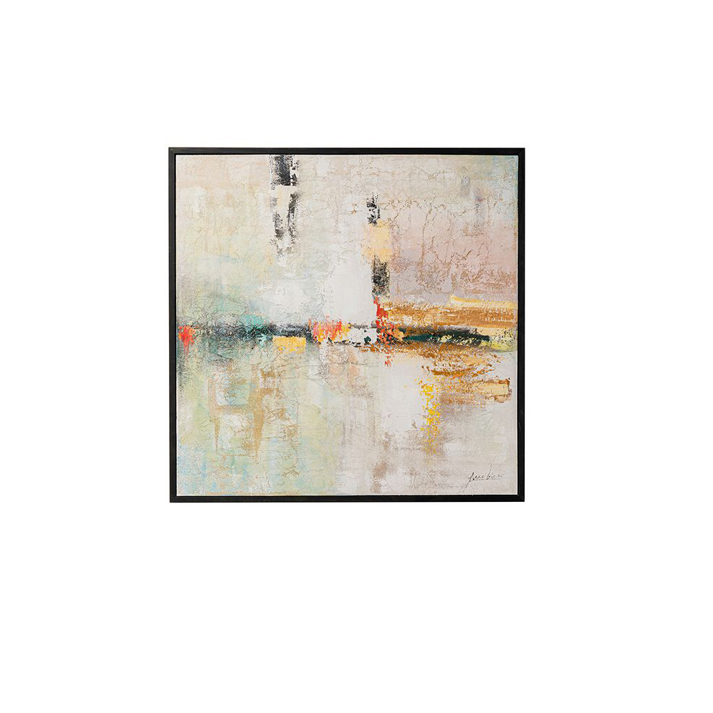 Gerahmtes Bild Dust Gold 120 x 120 cm