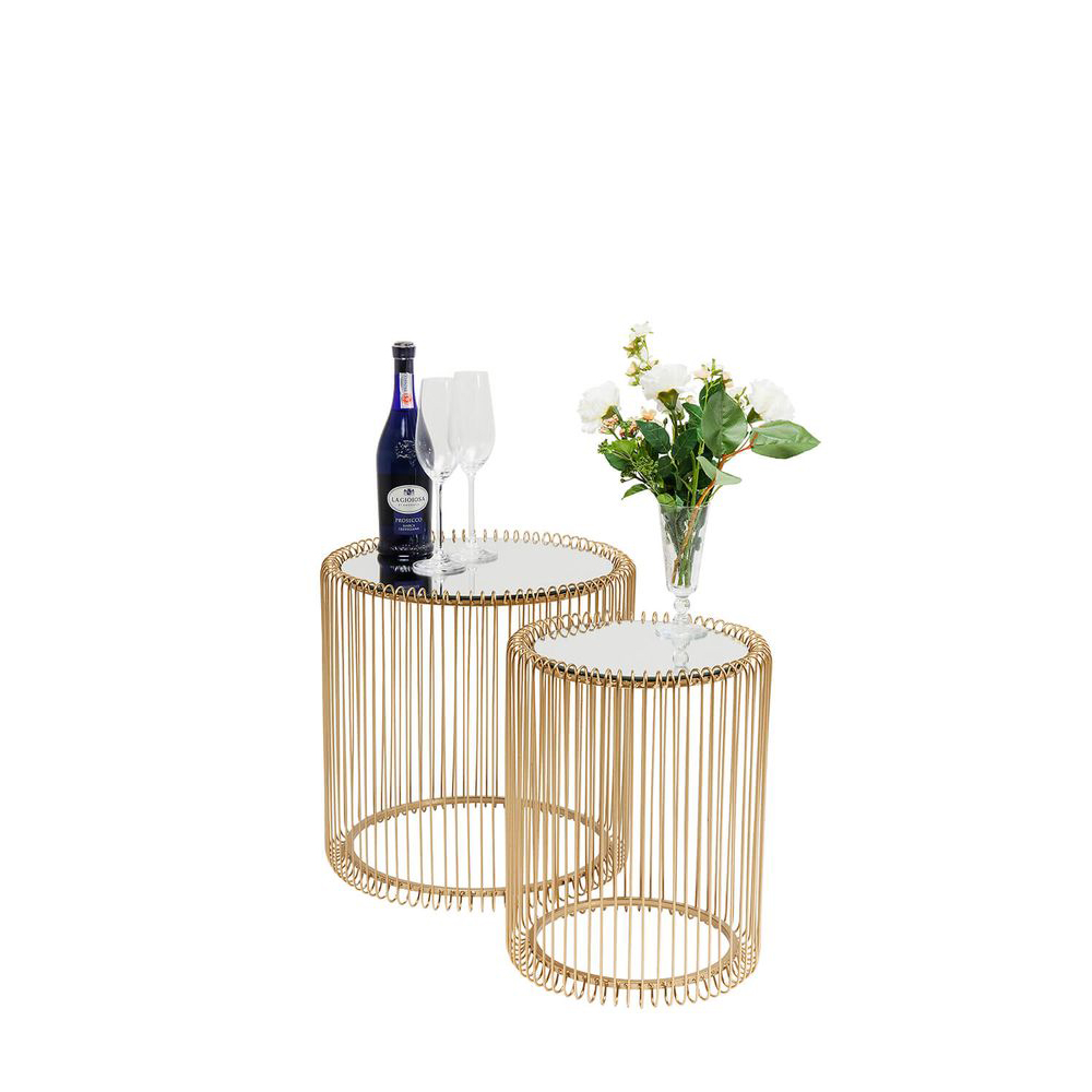 83457 Beistelltisch Wire Brass (2/Set)