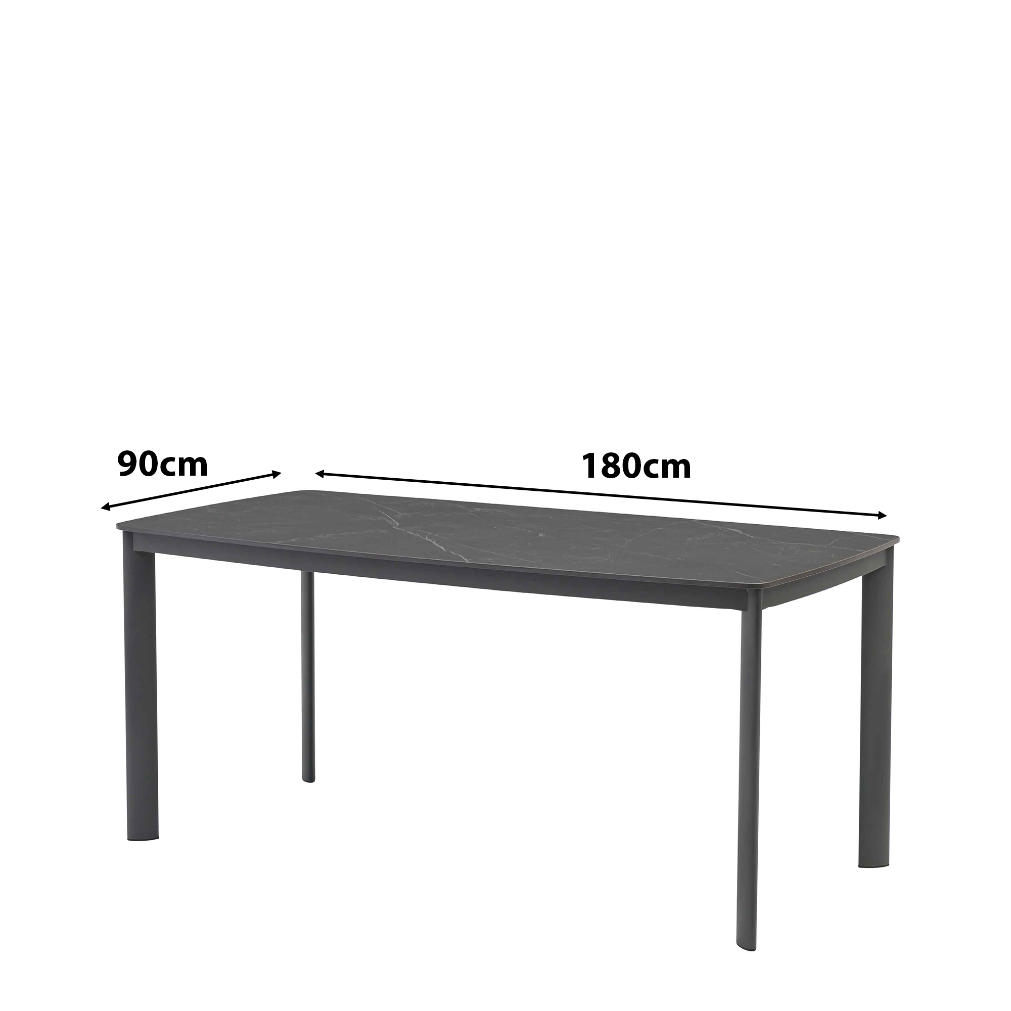 Outdoortisch Beda Anthrazit Maße