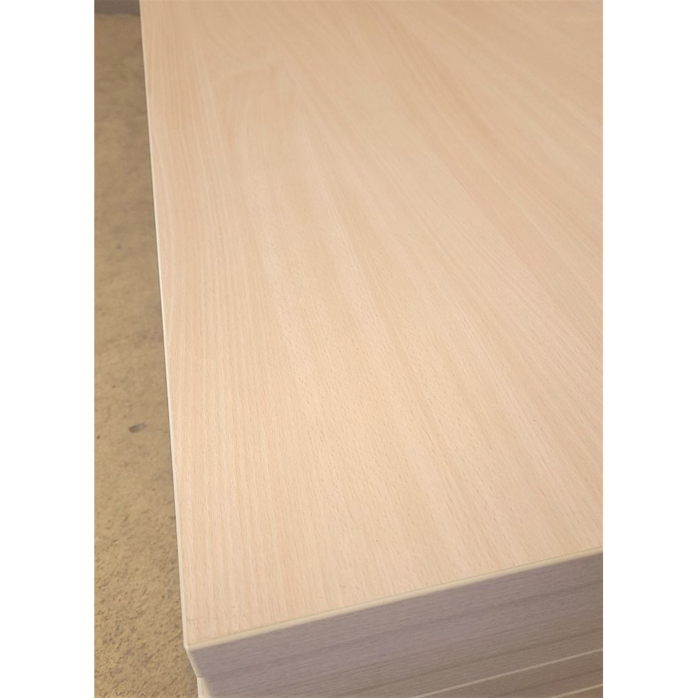 20230228_100937 Melaminharz Tischplatte 25mm 160x80cm Buche natur Sonderposten