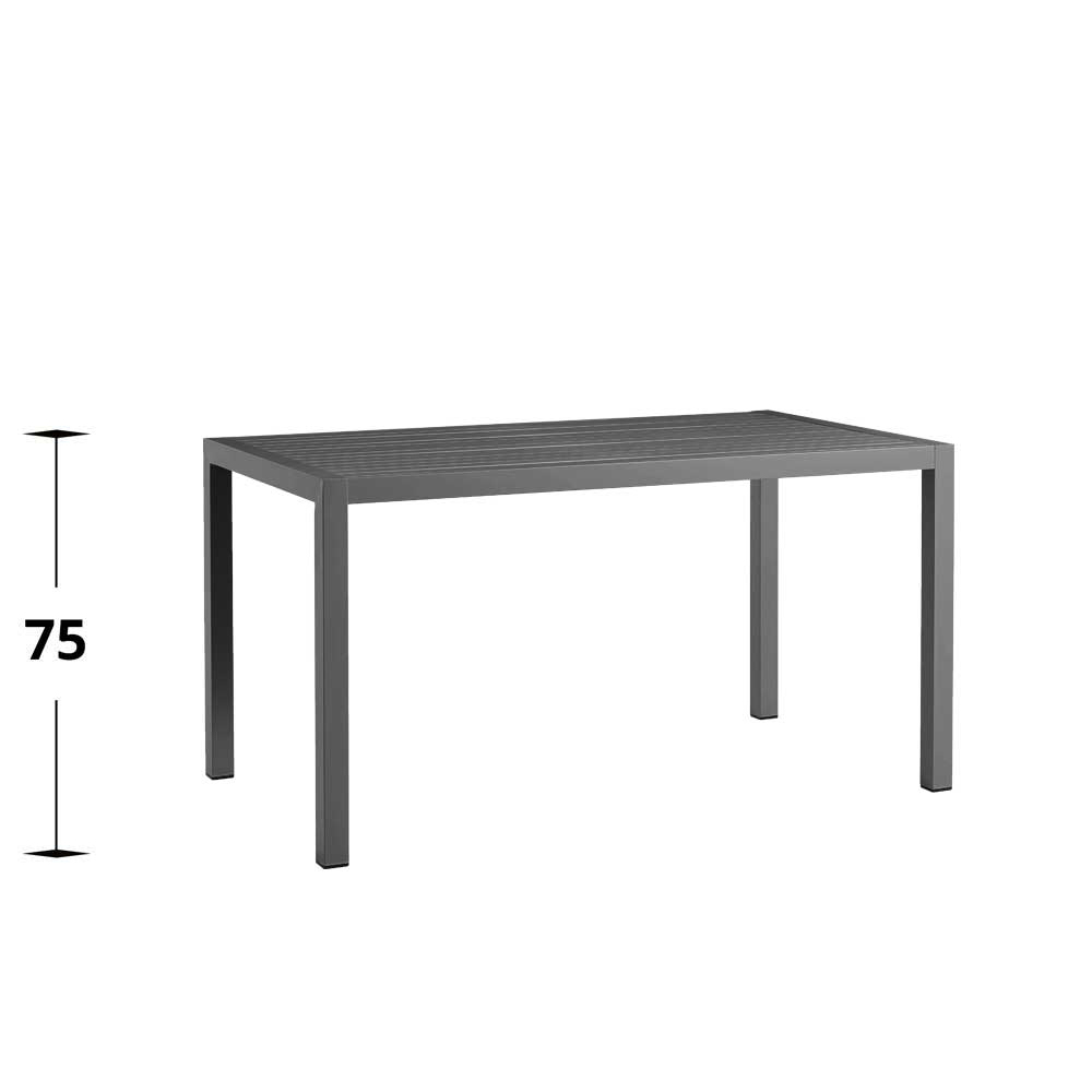 gastronomie-outdoortisch-cordone-140-anthrazit Outdoortisch Cordone Alu Tisch Anthrazit 140