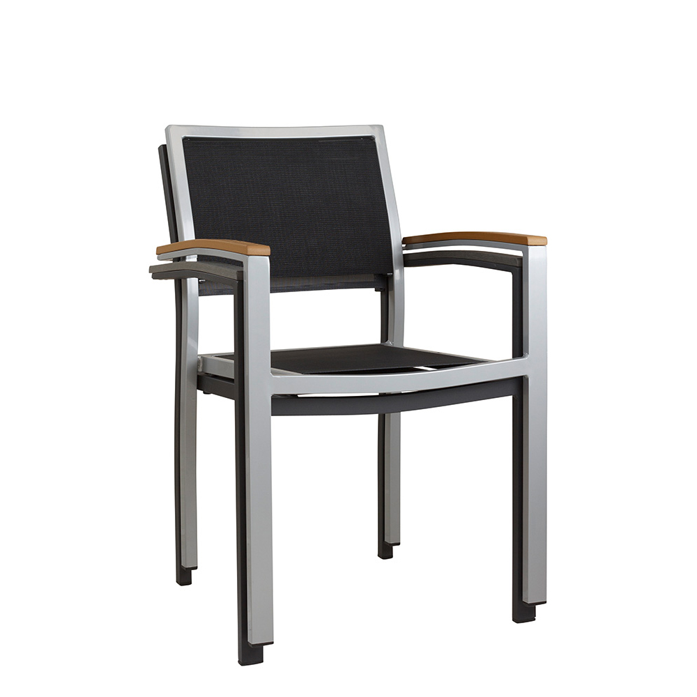 Gastro_Terrassenstuhl_Georgia-silber-schwarz_vorne_Stapel_1000px