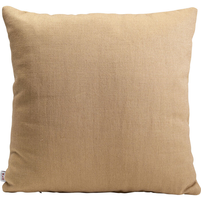 gastronomie_kissen_whop_camel_40x40cm Kissen Whop Camel 40x40 cm mit feiner Stoffstruktur in warmem Camel-Ton – schlichte, einfarbige Textiloptik-Frontansicht