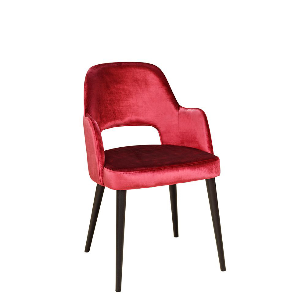 Polsterstuhl Gastronomie Sona 200 Arm: Beizton:Schwarz / Bezug: Emerald-200