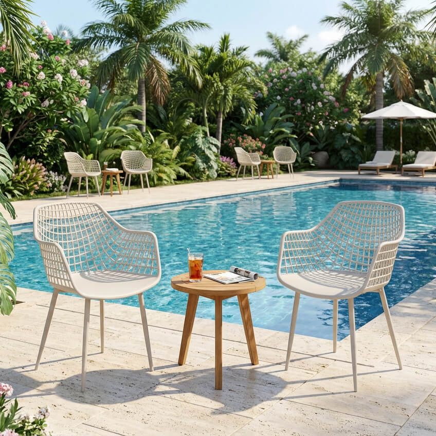 Gastronomiestuhl Outdoor Foma 1692 light-grey - Milieubild Einzeln