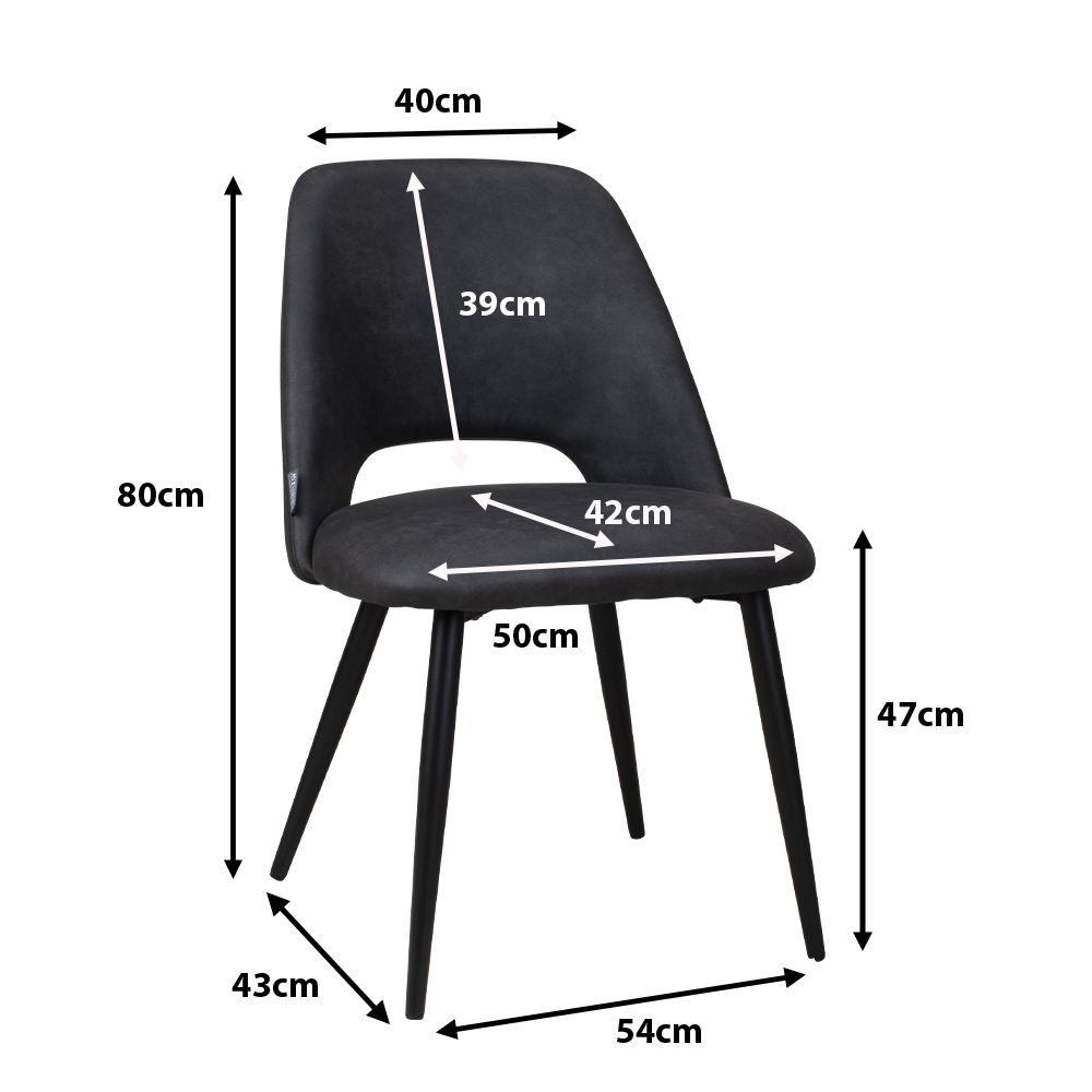 Polsterstuhl USON Maße