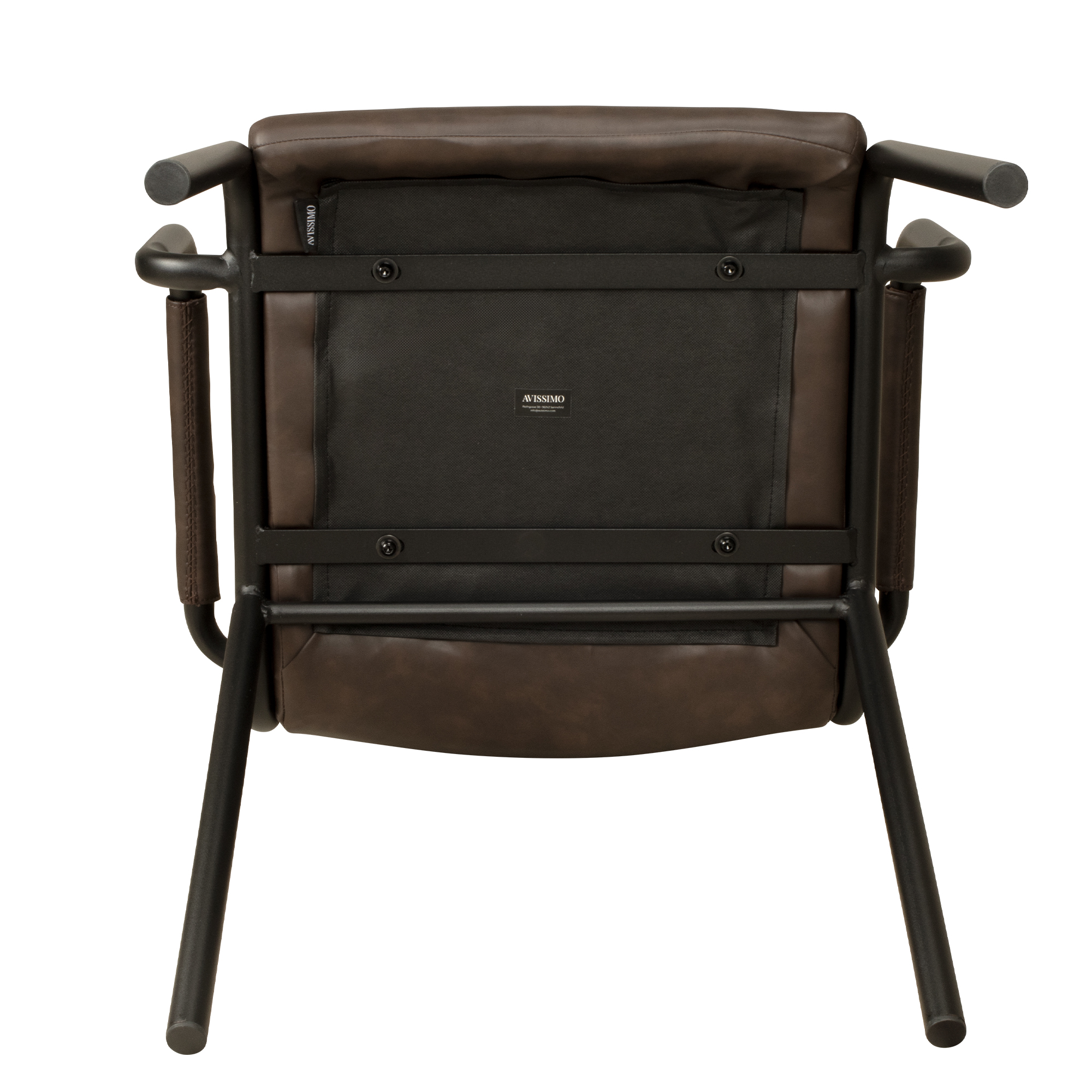 Polsterstuhl mit Armlehne Monte Carlo Brown – Detail Gestell