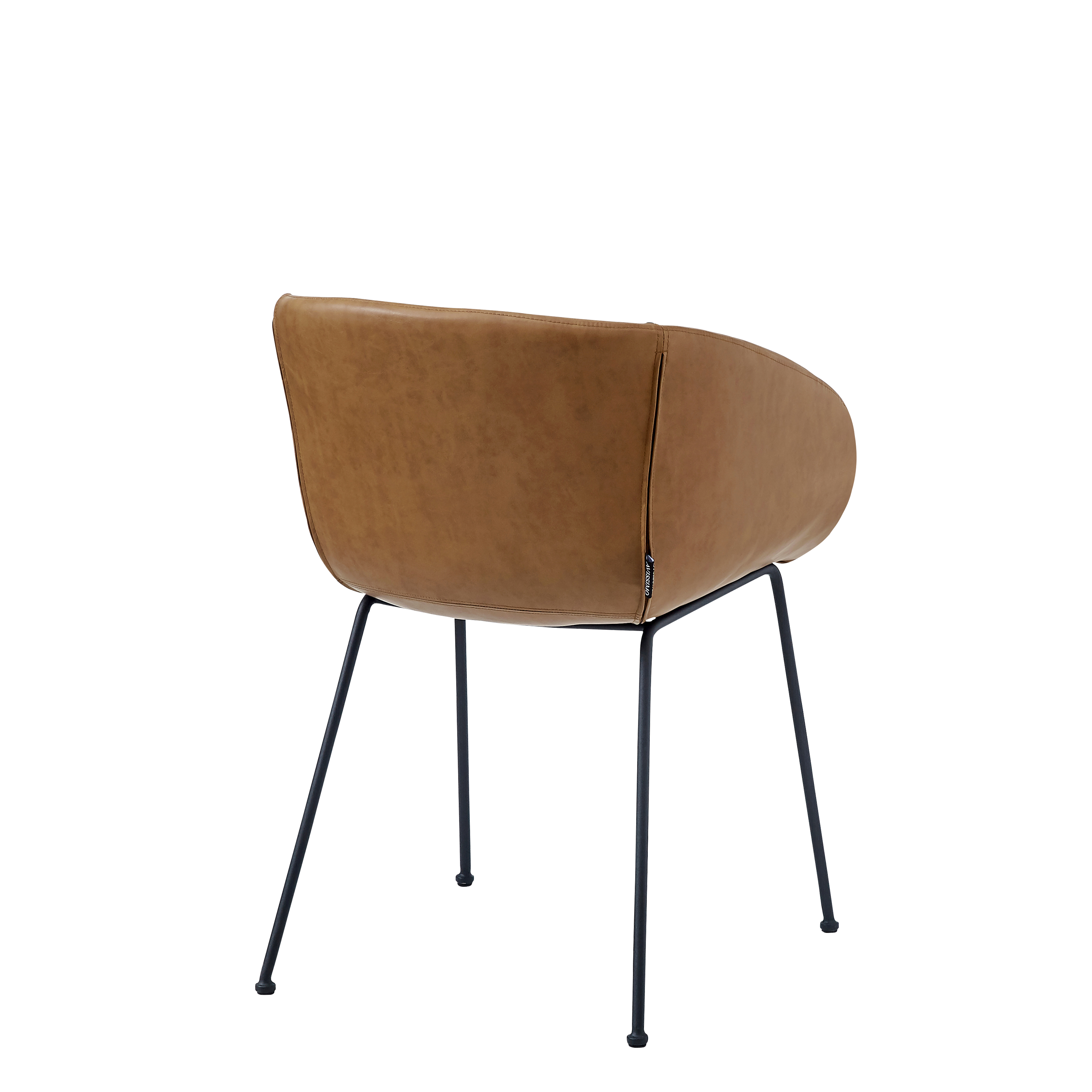 Estara Brown Indoorstuhl mit Armlehnen und Vollpolsterung – Rueckansicht