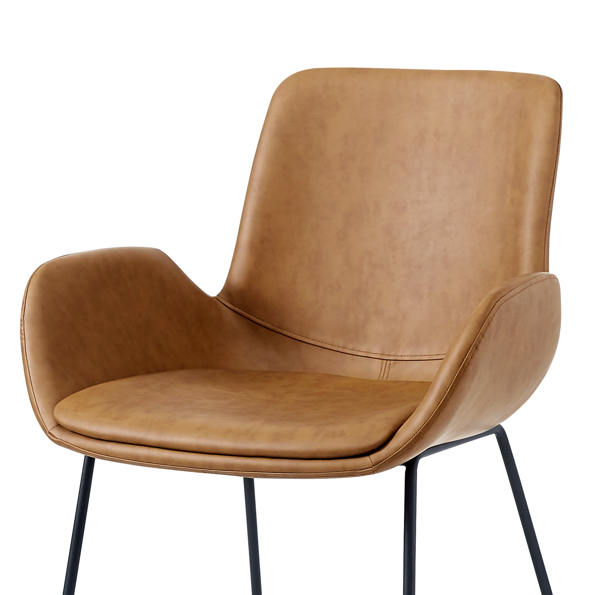 Rito Brown Indoorstuhl mit Armlehnen und Vollpolsterung – Sitzschale