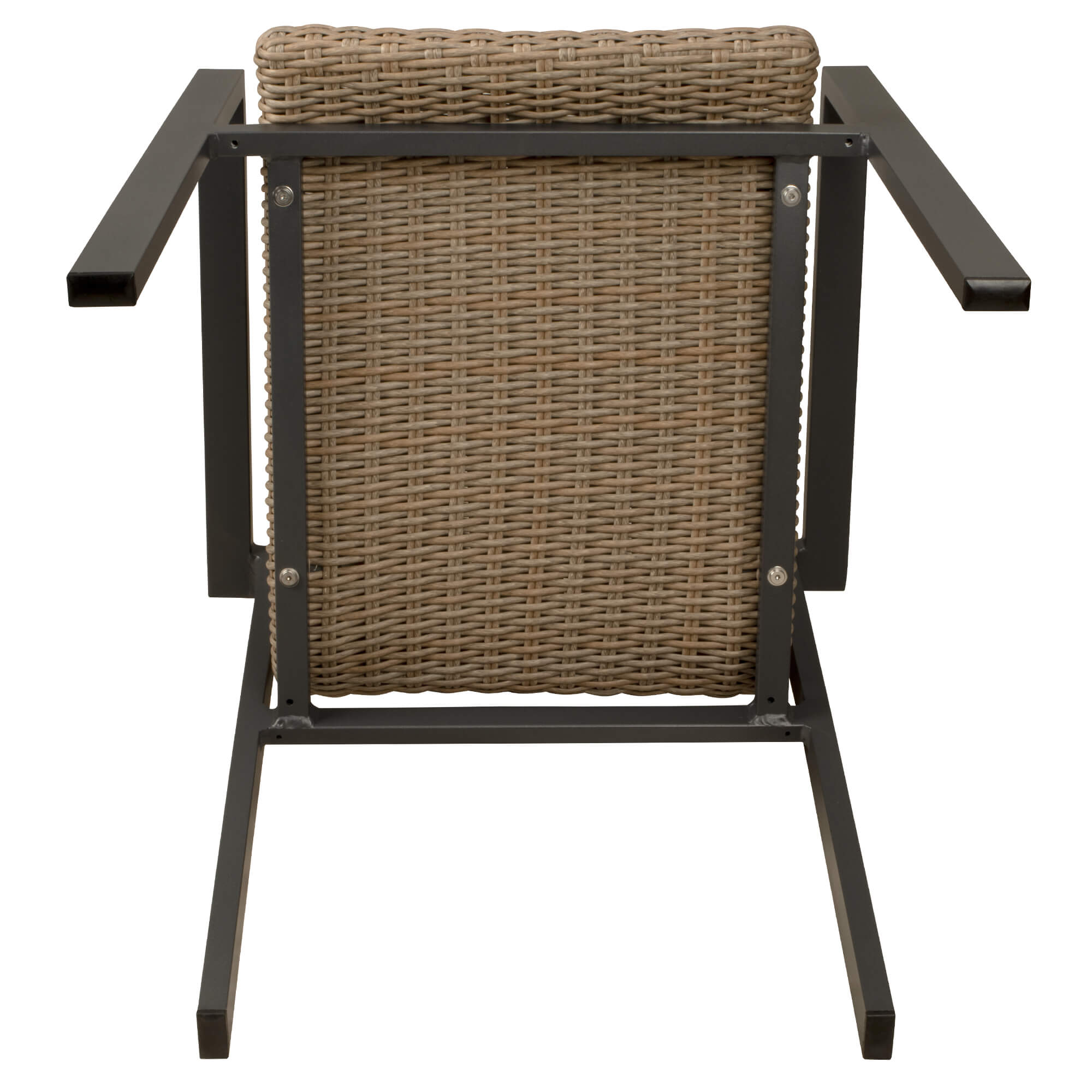 Benora Natur Outdoorstuhl mit Geflecht – Detail Gestell