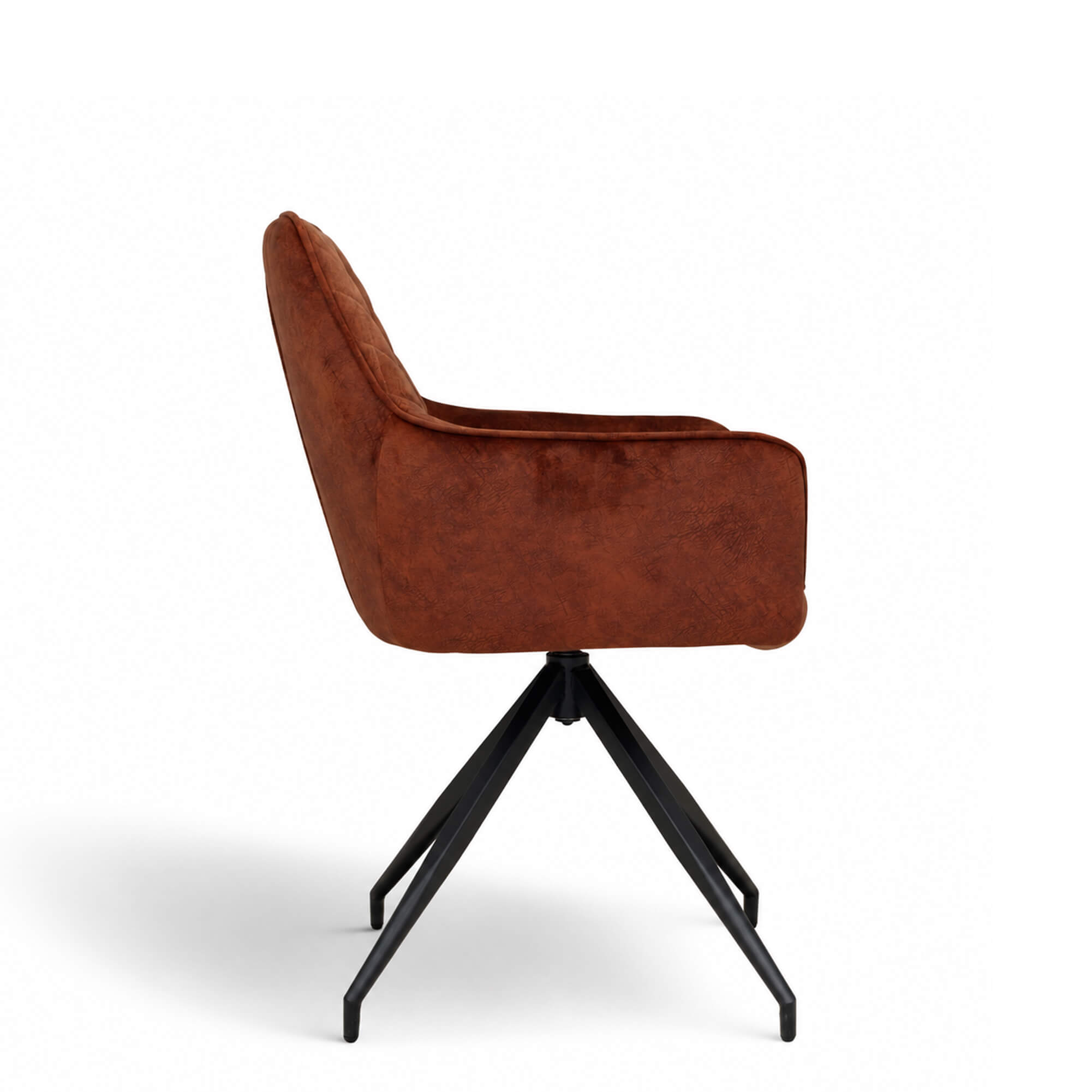 Gastronomiestuehle Polsterstuehle mit Drehgestell Lenoro Marble 300 Velour - Seitenansicht
