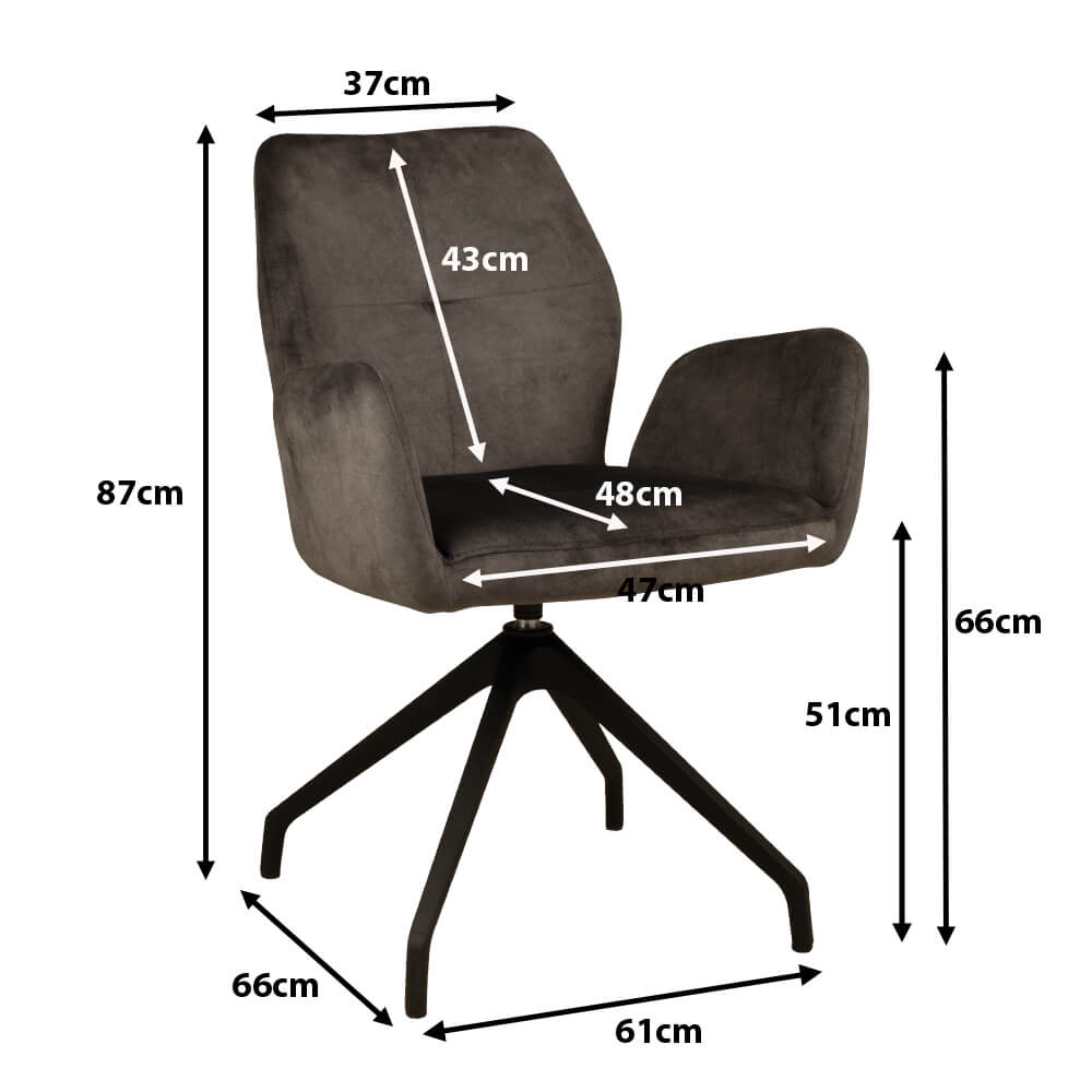 Vollpolsterstuhl Evento B-Ware Maße